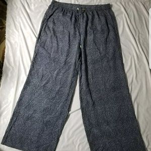 MICHAEL KORS NAVY WHITE POLYESTER PANTS SZ 14